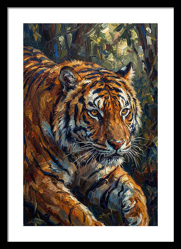 Bengal Tiger In Expressionist Style