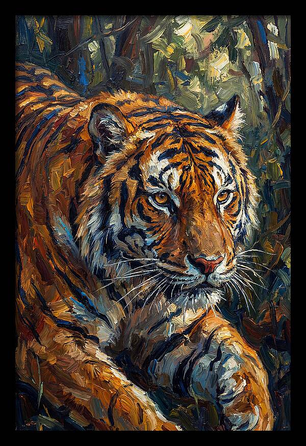 Bengal Tiger In Expressionist Style