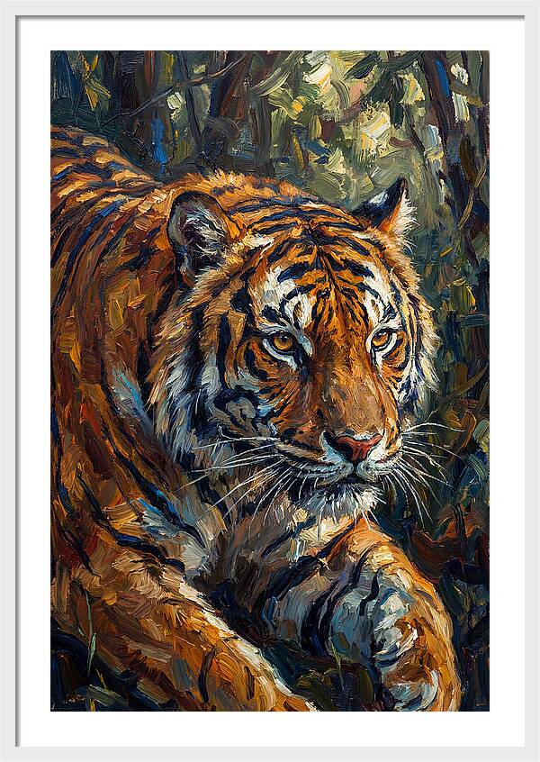 Bengal Tiger In Expressionist Style