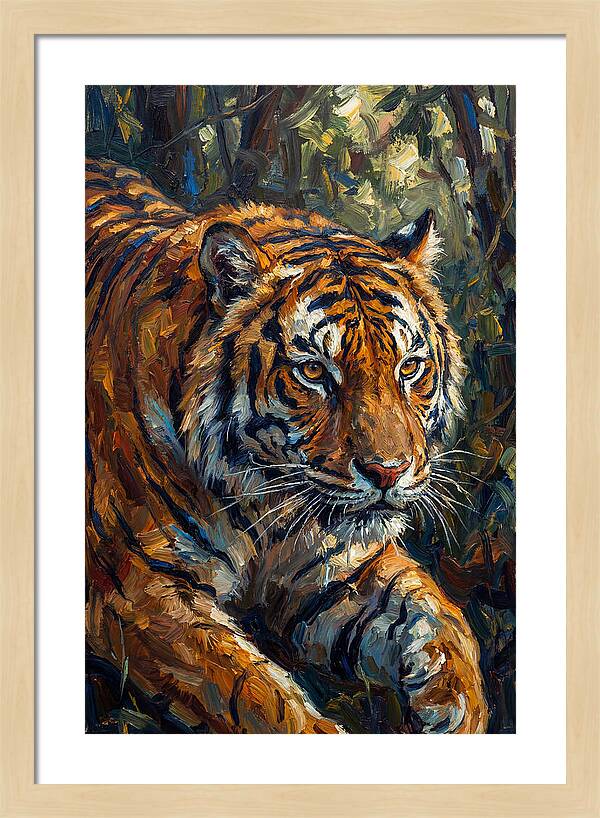 Bengal Tiger In Expressionist Style