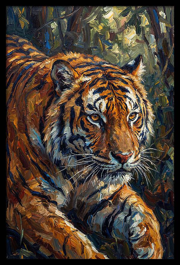 Bengal Tiger In Expressionist Style