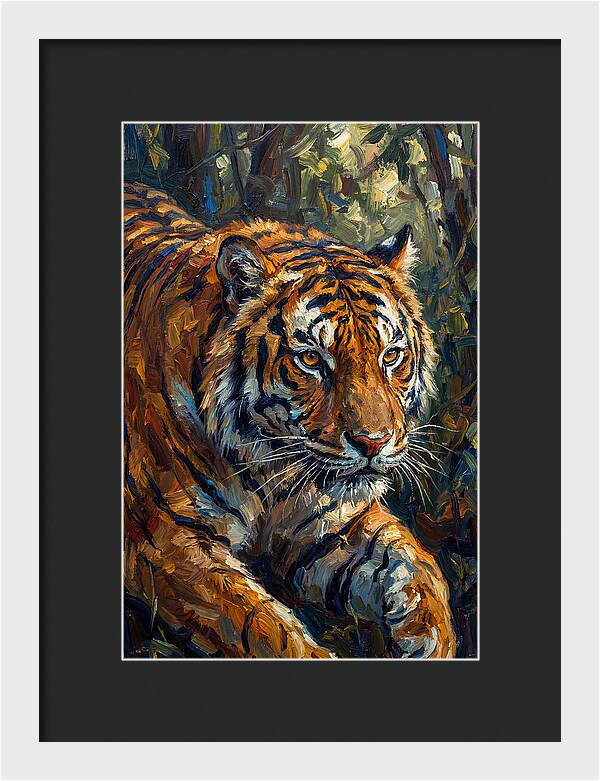 Bengal Tiger In Expressionist Style