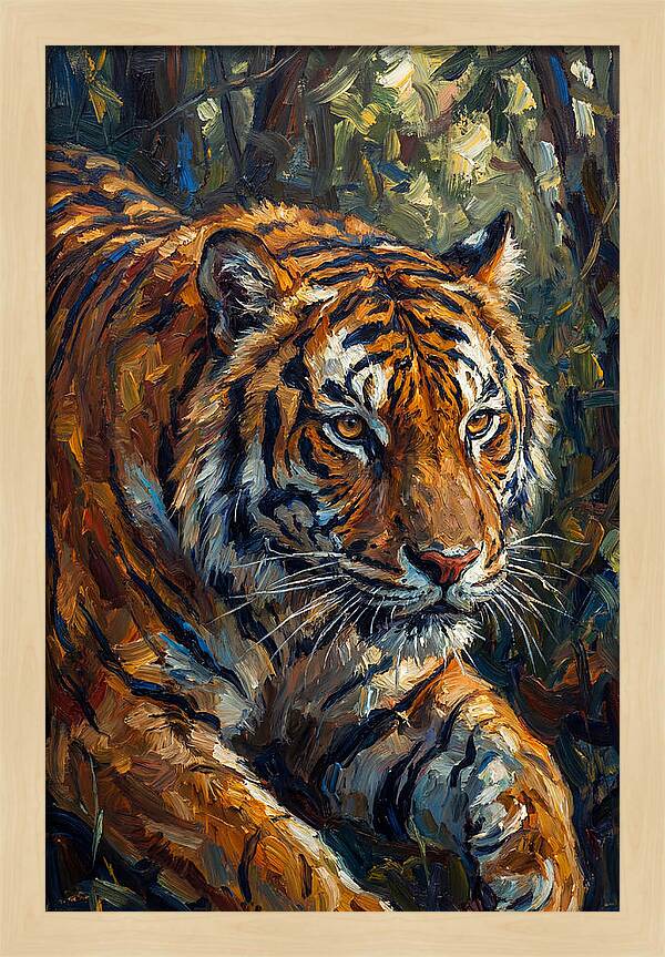 Bengal Tiger In Expressionist Style
