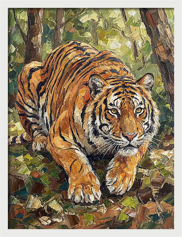 Bengal Tiger In Lush Greenery