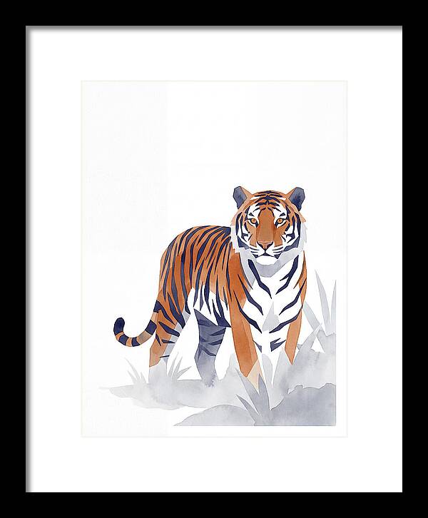 Bengal Tiger In Minimalist Style