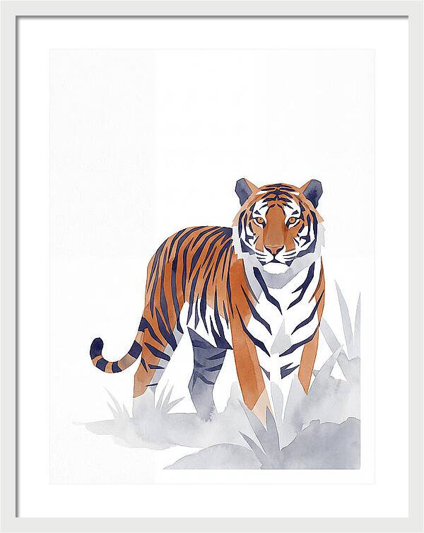 Bengal Tiger In Minimalist Style