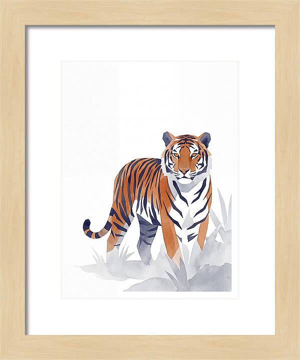 Bengal Tiger In Minimalist Style