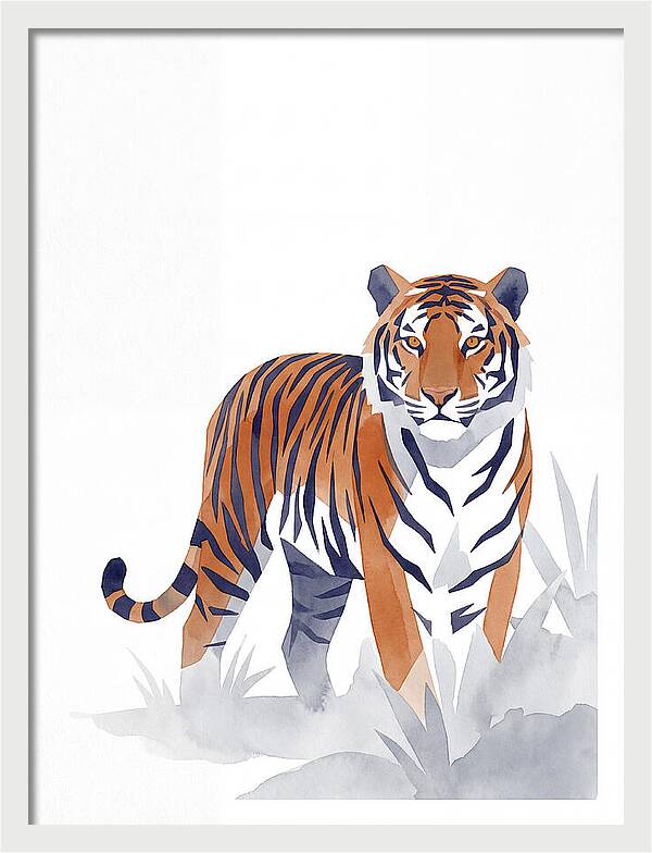 Bengal Tiger In Minimalist Style