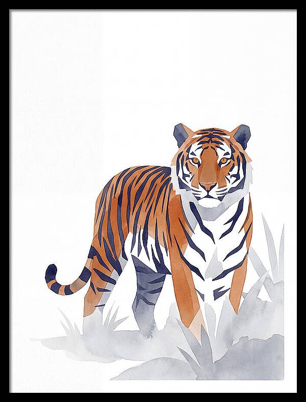 Bengal Tiger In Minimalist Style