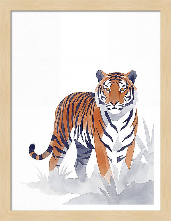 Bengal Tiger In Minimalist Style