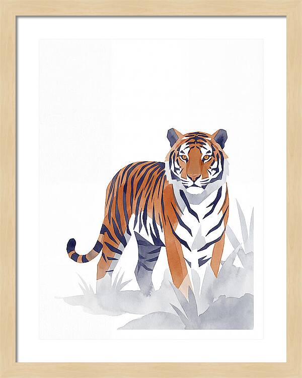 Bengal Tiger In Minimalist Style