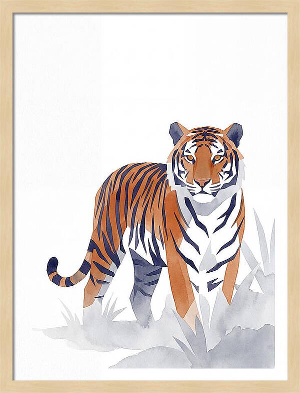 Bengal Tiger In Minimalist Style