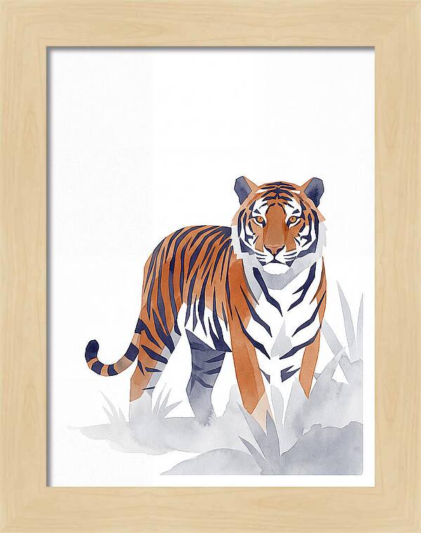 Bengal Tiger In Minimalist Style
