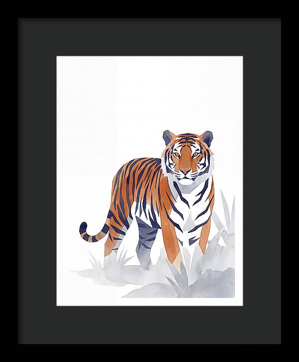 Bengal Tiger In Minimalist Style