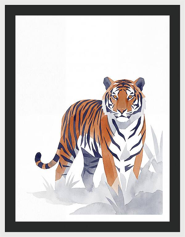 Bengal Tiger In Minimalist Style