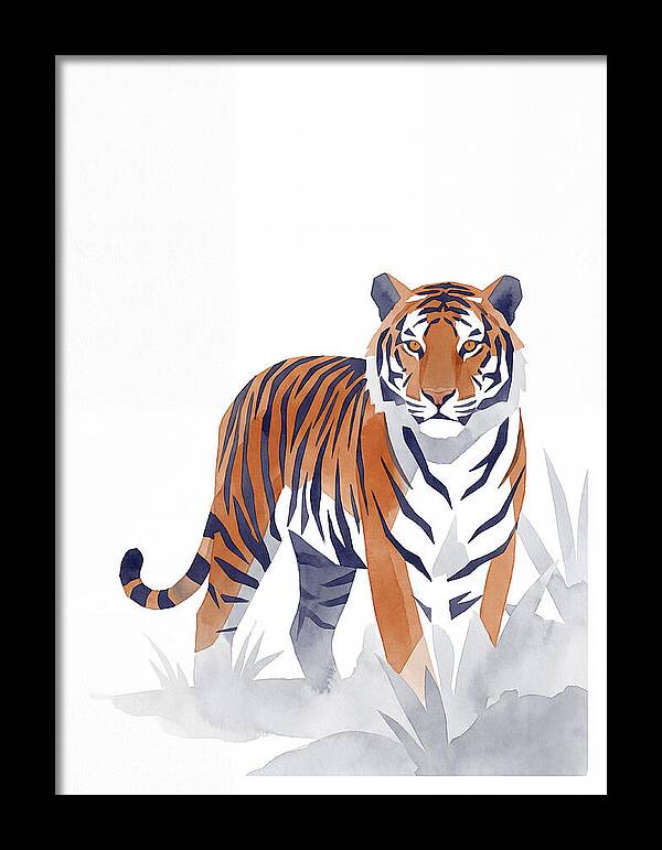 Bengal Tiger In Minimalist Style