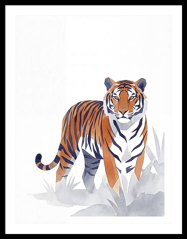 Bengal Tiger In Minimalist Style