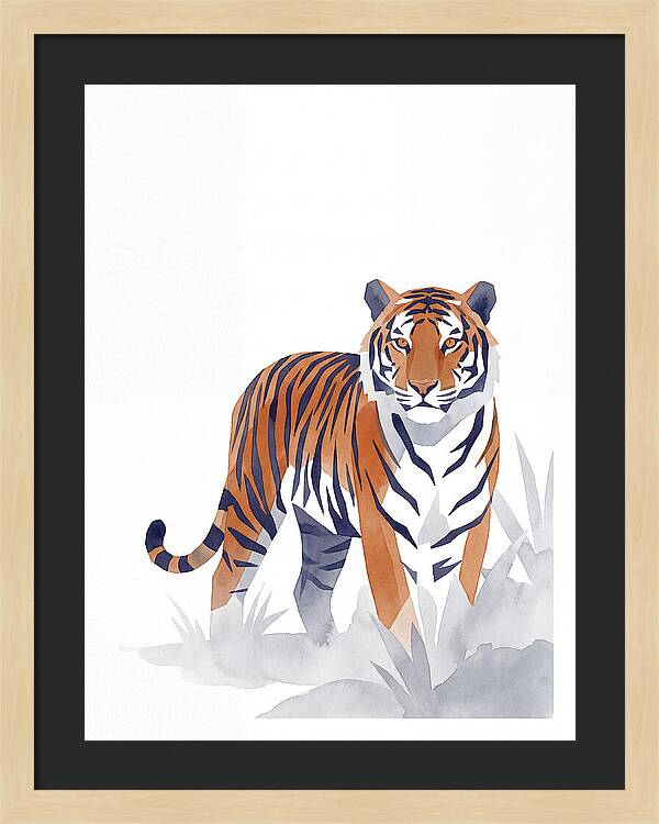 Bengal Tiger In Minimalist Style