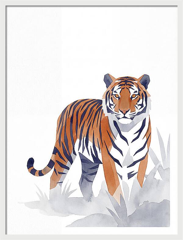 Bengal Tiger In Minimalist Style