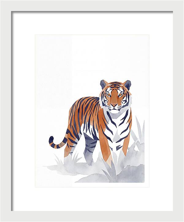 Bengal Tiger In Minimalist Style