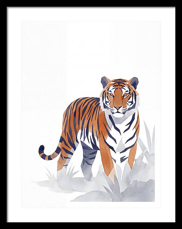 Bengal Tiger In Minimalist Style