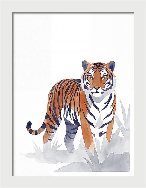 Bengal Tiger In Minimalist Style