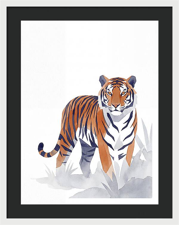 Bengal Tiger In Minimalist Style