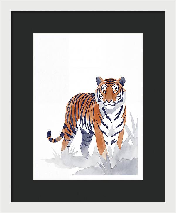 Bengal Tiger In Minimalist Style