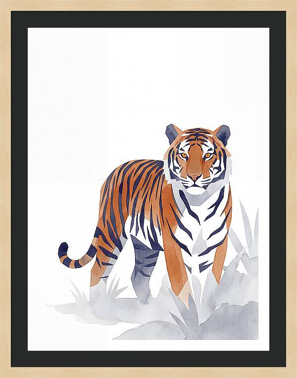 Bengal Tiger In Minimalist Style