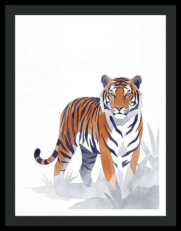 Bengal Tiger In Minimalist Style