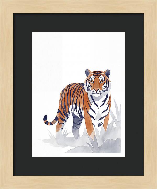 Bengal Tiger In Minimalist Style