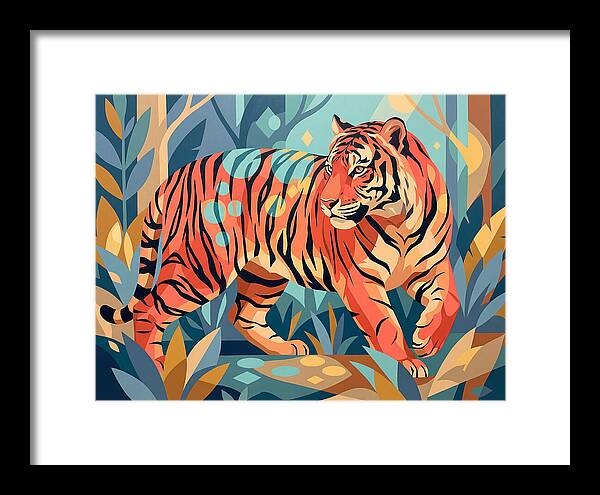 Bengal Tiger In Vibrant Jungle