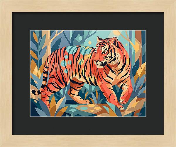 Bengal Tiger In Vibrant Jungle