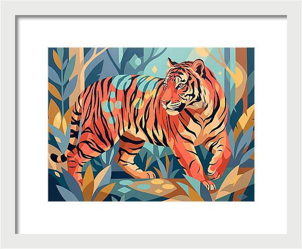 Bengal Tiger In Vibrant Jungle