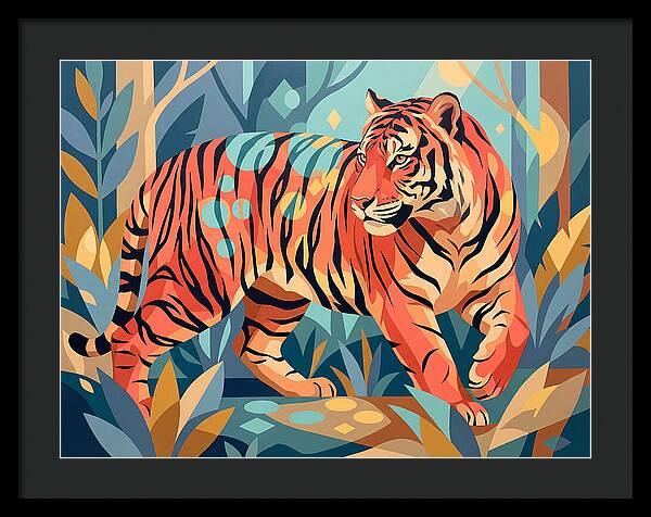 Bengal Tiger In Vibrant Jungle