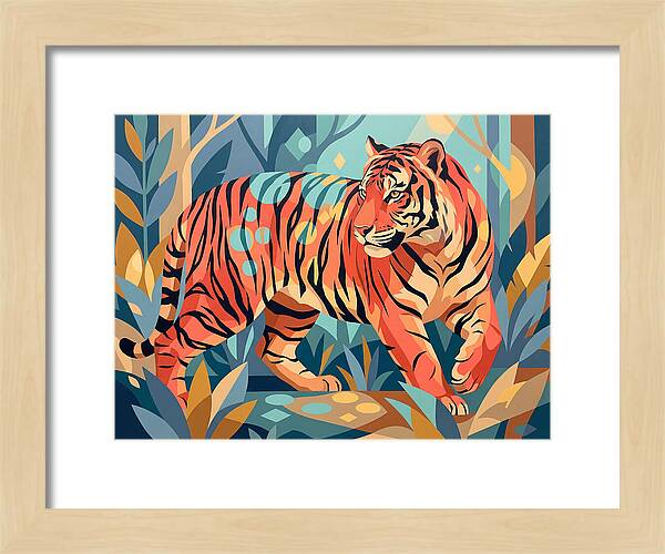 Bengal Tiger In Vibrant Jungle