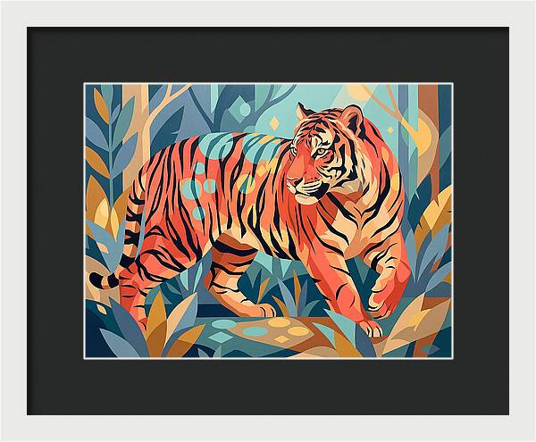 Bengal Tiger In Vibrant Jungle