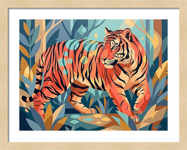 Bengal Tiger In Vibrant Jungle