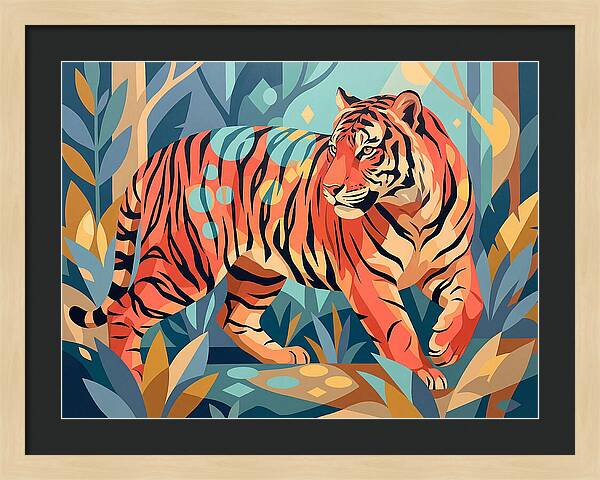 Bengal Tiger In Vibrant Jungle