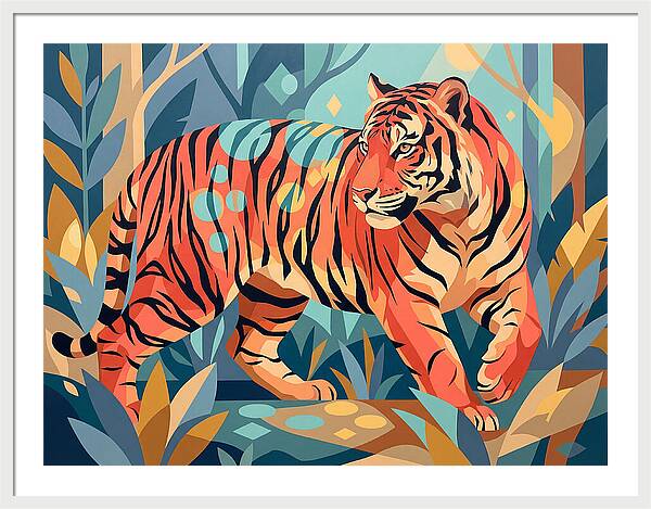 Bengal Tiger In Vibrant Jungle