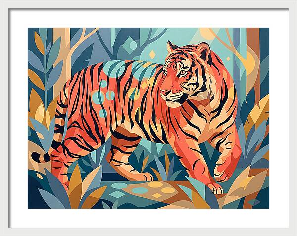 Bengal Tiger In Vibrant Jungle