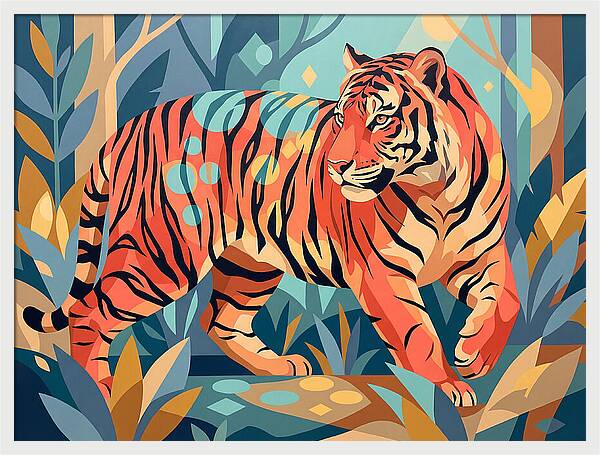Bengal Tiger In Vibrant Jungle