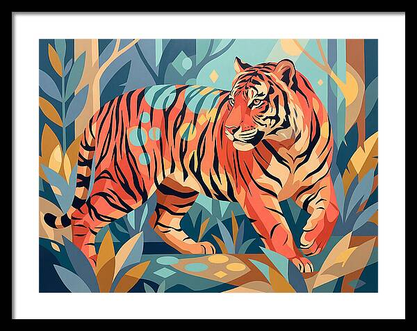 Bengal Tiger In Vibrant Jungle