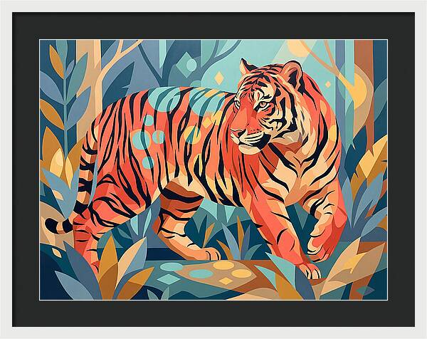 Bengal Tiger In Vibrant Jungle
