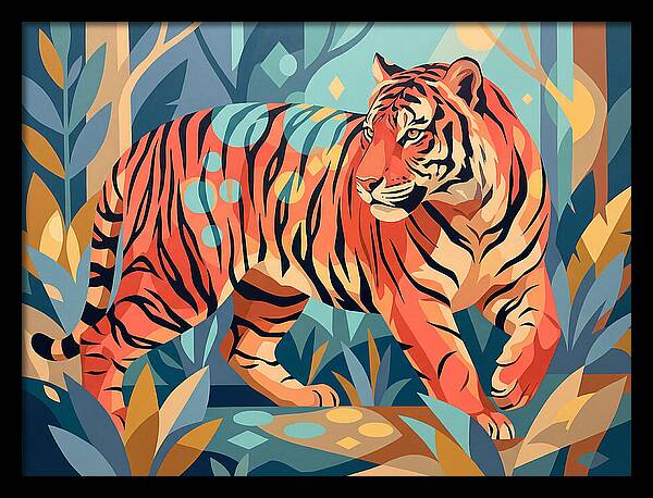 Bengal Tiger In Vibrant Jungle