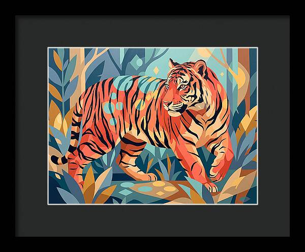 Bengal Tiger In Vibrant Jungle