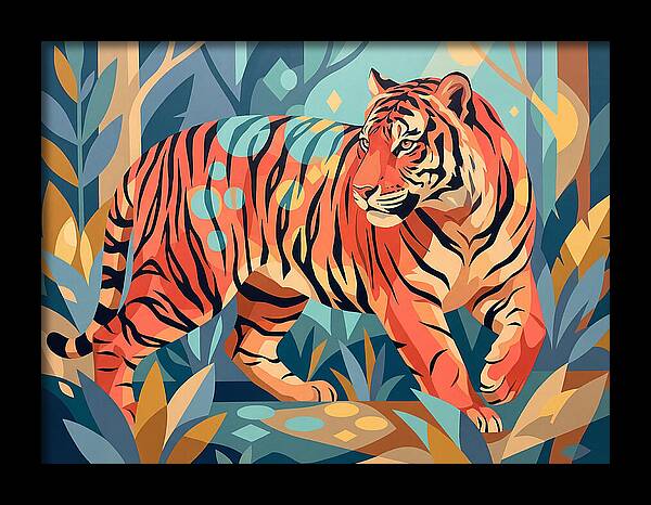 Bengal Tiger In Vibrant Jungle