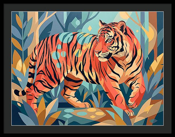 Bengal Tiger In Vibrant Jungle