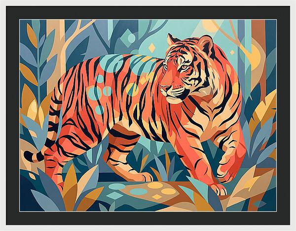 Bengal Tiger In Vibrant Jungle