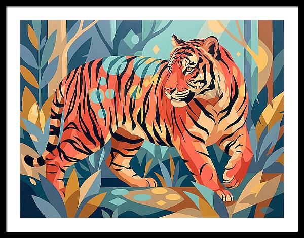 Bengal Tiger In Vibrant Jungle